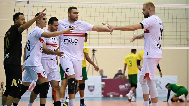 الزمالك يواجه الكويت الكويتي بالبطولة العربية لأندية الكرة الطائرة