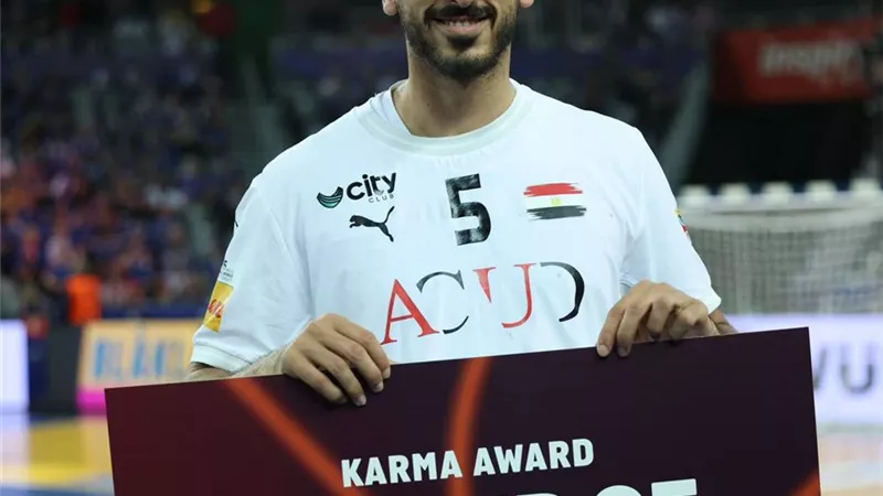 يحيى خالد يحصد جائزة رجل مباراة مصر والرأس الأخضر ببطولة العالم لليد