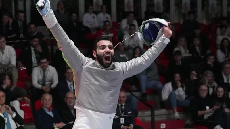 زياد السيسي يتوج ببرونزية كأس العالم لسلاح السيف بإيطاليا