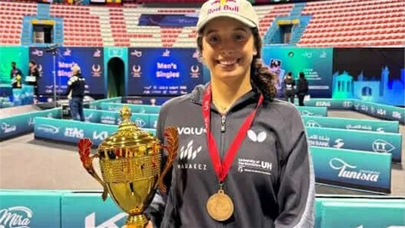 هنا جودة: التتويج بلقب أفريقيا لتنس الطاولة كان صعب.. وأتطلع للأفضل 