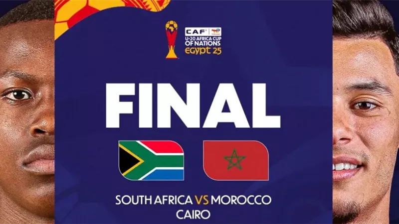 التشكيل الرسمي لنهائي كأس أفريقيا تحت 20 سنة بين المغرب وجنوب أفريقيا
