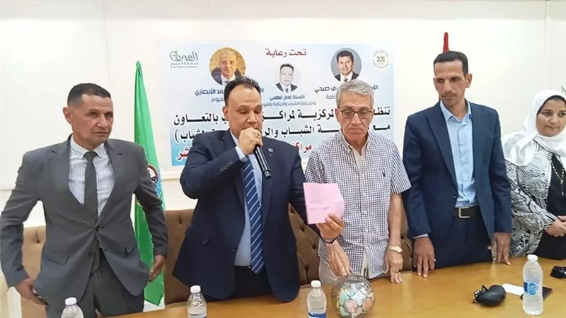 وكيل مديرية الشباب والرياضة يشهد قرعة دوري مراكز الشباب بنادي الفيوم |صور