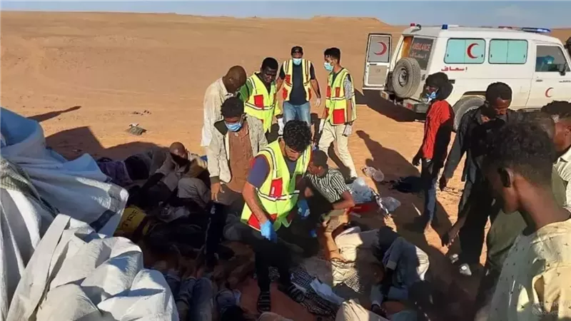 ماتوا عطشا ..  وفاة 11 لا جئا سودانيا في صحراء ليبيا 
