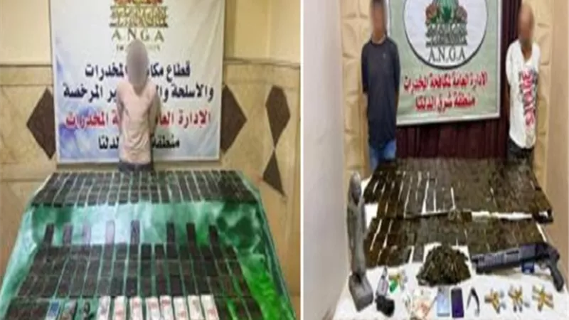 ضبط 174كيلو مخدرات وترسانة أسلحة نارية في حملة أمنية بالإسكندرية وأسوان