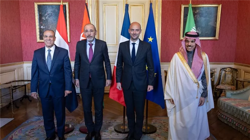 بحضور فرنسي .. بيان مشترك لمصر والسعودية والأردن بشأن الوضع في غزة 
