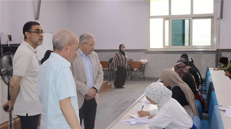انتظام الامتحانات فى كليات جامعة حلوان الأهلية بالترم الثاني