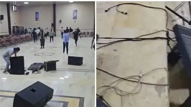 إلغاء حفل غنائي في إدلب بعد اقتحام ملثمين وتحطيم المعدات وسط تكبيرات| فيديو