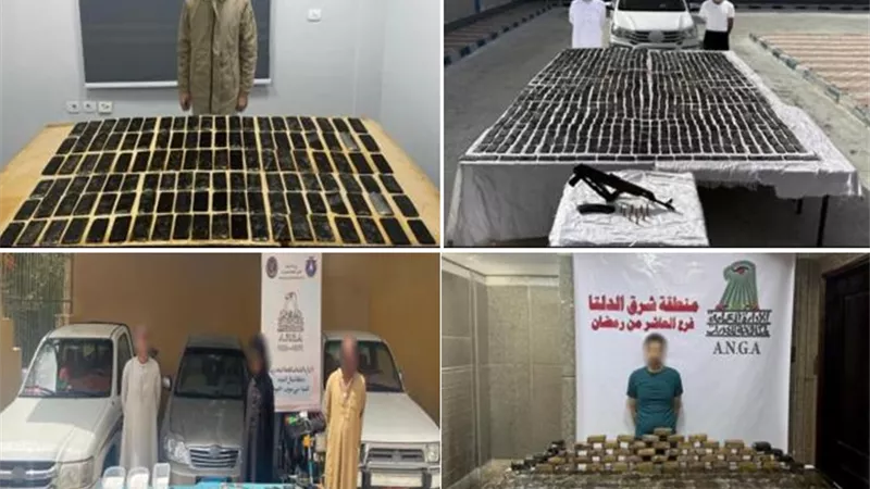 مصرع عنصرين إجراميين وضبط 214 كيلو مواد مخدرة بقنا وأسوان
