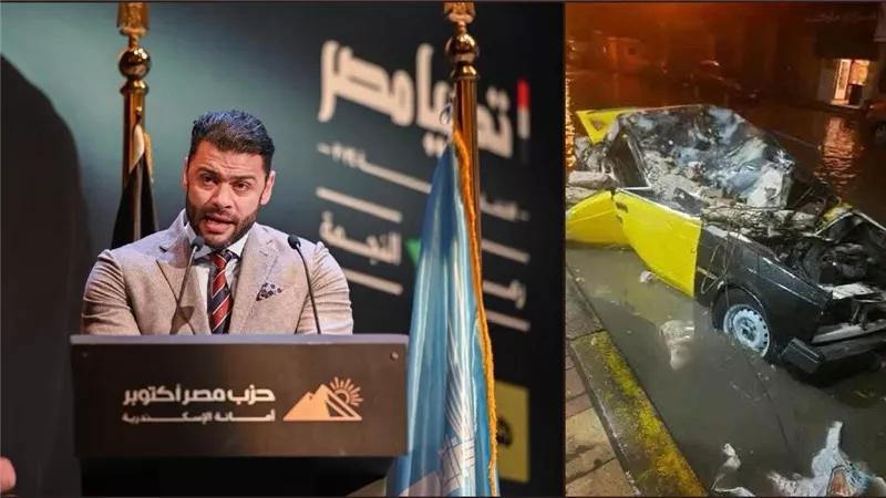 مصر أكتوبر بالإسكندرية يتكفل بتوفير تاكسي جديد للسائق المتضرر من السيول
