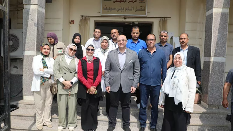 محافظ يبني سويف يثني على الخدمات التى يقدمها المركز الإقليمي لنقل الدم