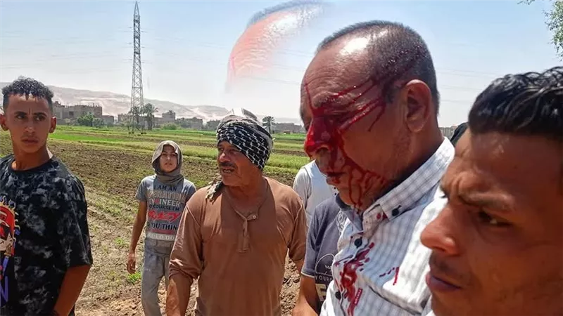 رشقوا الحملة بالطوب.. إصابة مدير حماية الأراضي بسوهاج خلال تنفيذ حملة