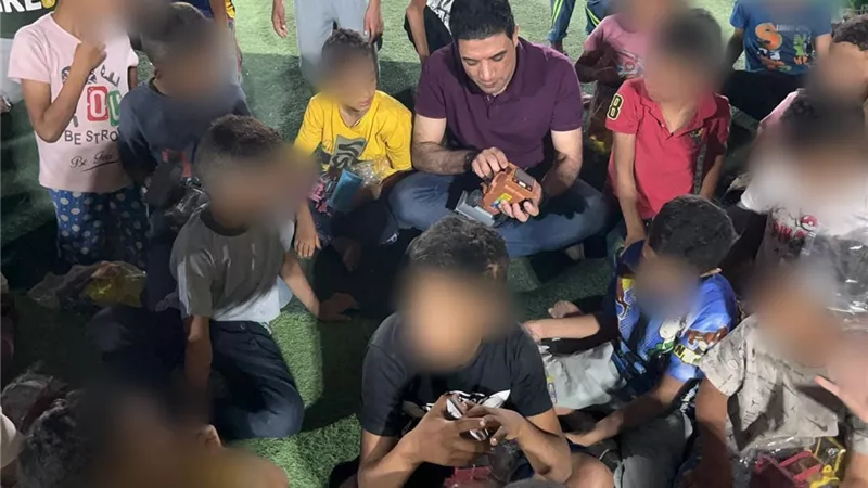 نائب محافظ سوهاج يشارك أطفال مؤسسة البنين للأيتام احتفالات عيد الأضحى