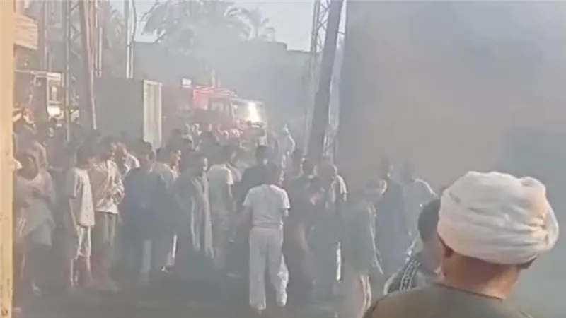 نشوب حريق في مبنى تابع لشركة مياه الشرب والصرف بقنا