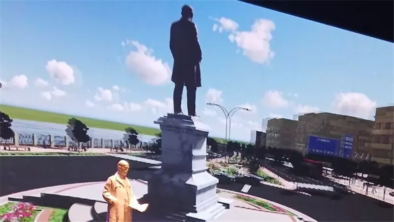 وضع تمثال مجدي يعقوب في ميدان الكيت كات بعد الانتهاء منه