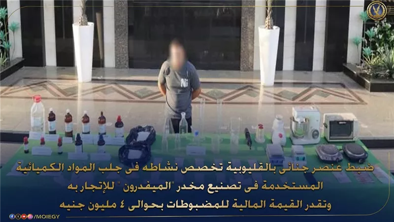 سقوط إمبراطور الكيف بحوزته 53 كيلو مخدرات داخل شقة بالقليوبية 