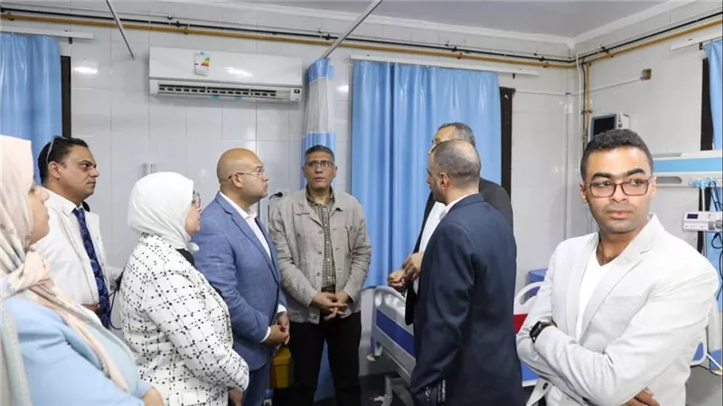 محافظ الجيزة يتفقد مستشفى مبارك المركزي بمركز منشاة القناطر 