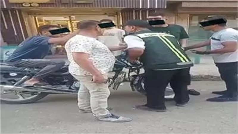 دراجة مطموسة وسير عكس الاتجاه ينتهيان بحبس شاب بالقليوبية