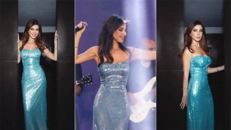 بالأزرق السماوي.. نانسي عجرم تخطف الأنظار في حفلها بالأردن