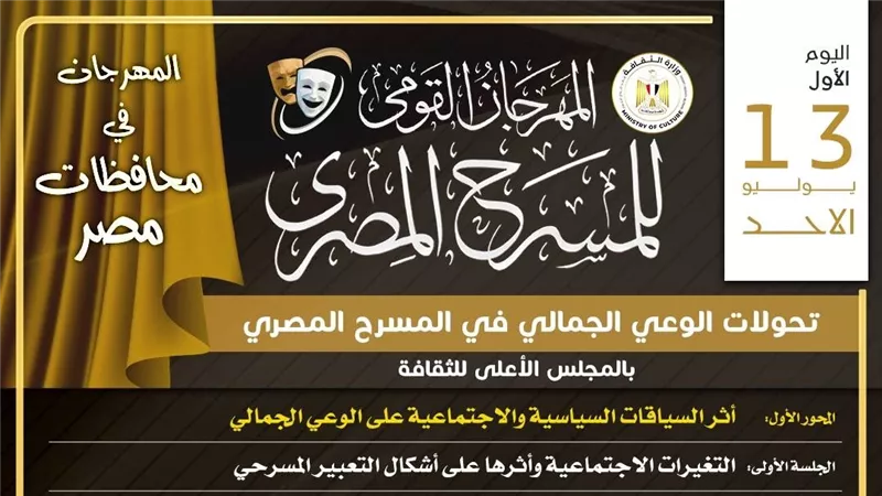 ندوات المسرح المصري تتناول التغيرات الاجتماعية والتوجه المؤسسي في دورته 18