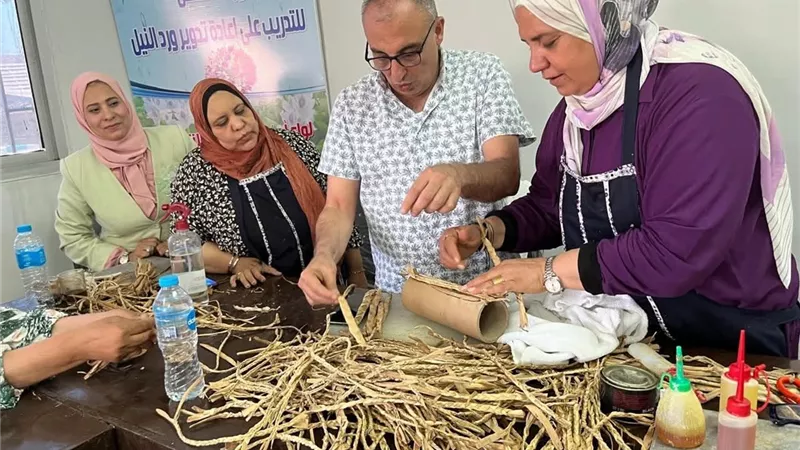 ورشة «إعادة تدوير ورد النيل».. تدريب رائدات وفتيات السويس على التحول البيئي 