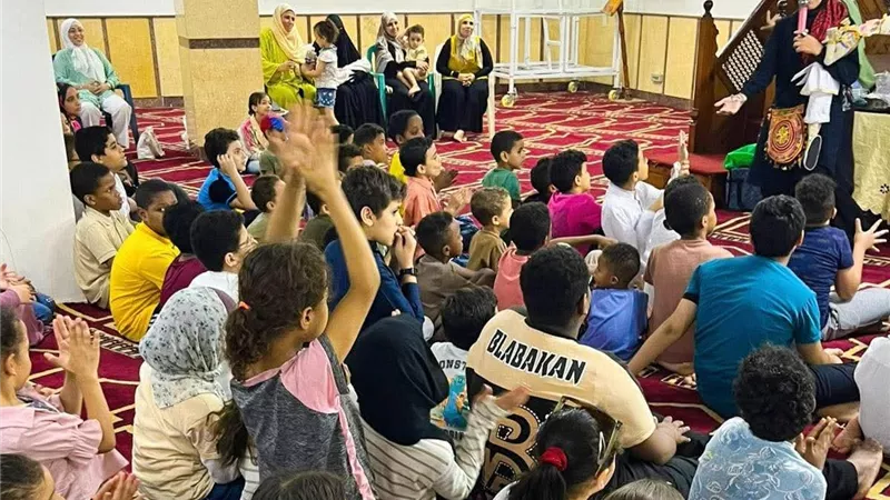 إجازة سعيدة.. برنامج لبث الوعيٌ والقيم للنشء في مسجد الرقيب بالجيزة 