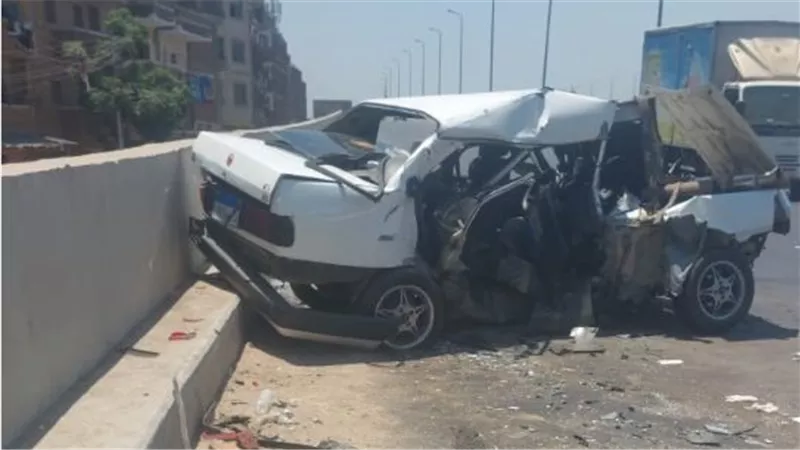 8 إصابات في انقلاب ميكروباص أسفل كوبري قليوب بالقليوبية