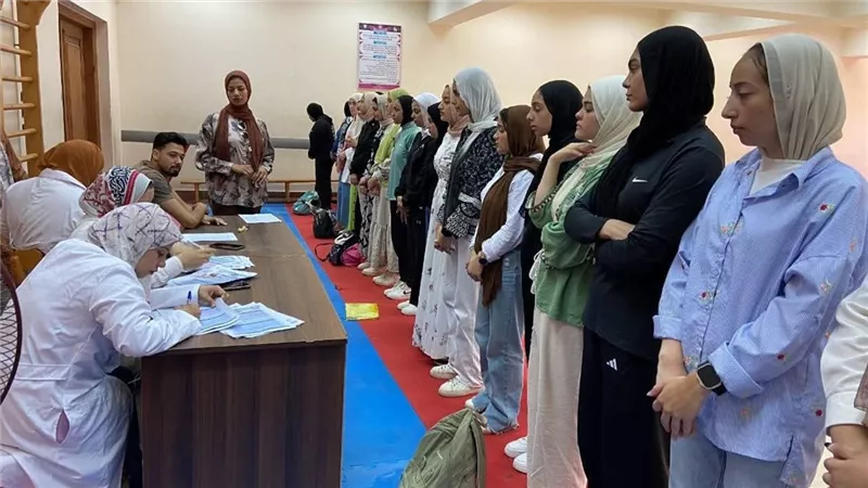 كلية علوم الرياضة بجامعة كفر الشيخ تواصل تنفيذ اختبارات القدرات