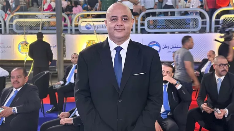 وصول المرشح محمد مصطفى لطفي لحضور المؤتمر الختامي لحزب مستقبل وطن