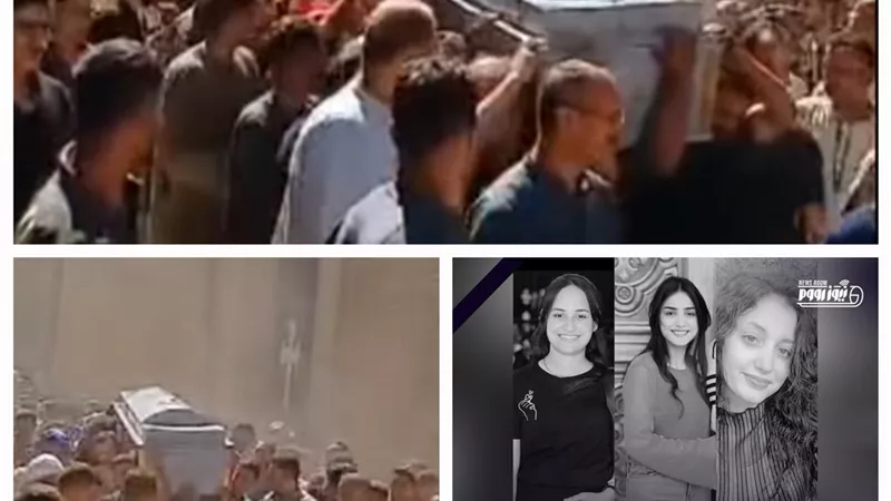 وداع مهيب لعرائس السماء.. آلاف المشيعين يودعون الخادمات الثلاث بالمنيا