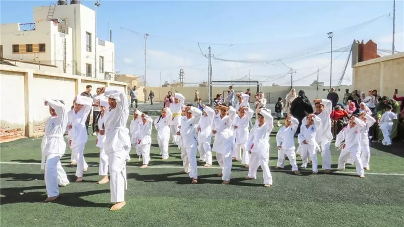 في عزبة البرج.. نشاط الكاراتيه يزدهر بين النشء بمركز الشباب