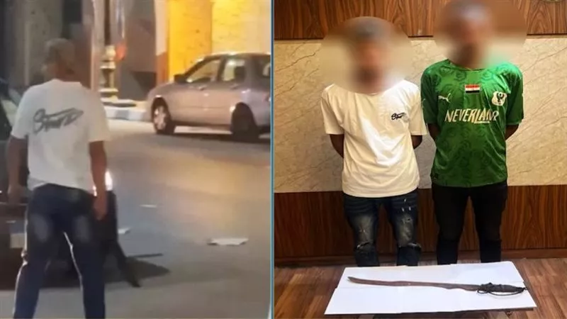 شارع في الغربية يتحول لساحة رعب.. مشاجرة عنيفة و«سنجة» أمام المارة
