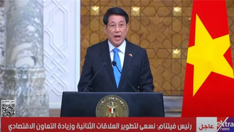  الرئيس الفيتنامي: نسعى تطوير العلاقات مع مصر وزيادة حجم التعاون الاقتصادي