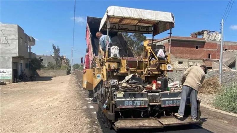 3.4 كم تطوير طريق الفتح لخدمة قري مطوبس بجهود محافظة كفر الشيخ