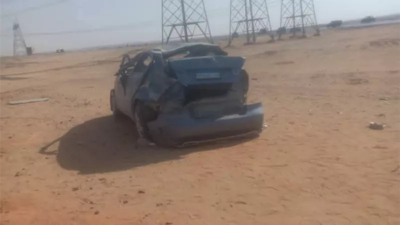 مصرع مهندس وإصابة 4 في تصادم مروع على طريق القاهرة– الفيوم الصحراوي