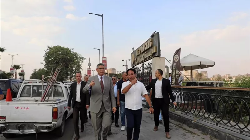 محافظ الجيزة يتفقد موقع أعمال مشروع دعم محطة مياه جزيرة الدهب