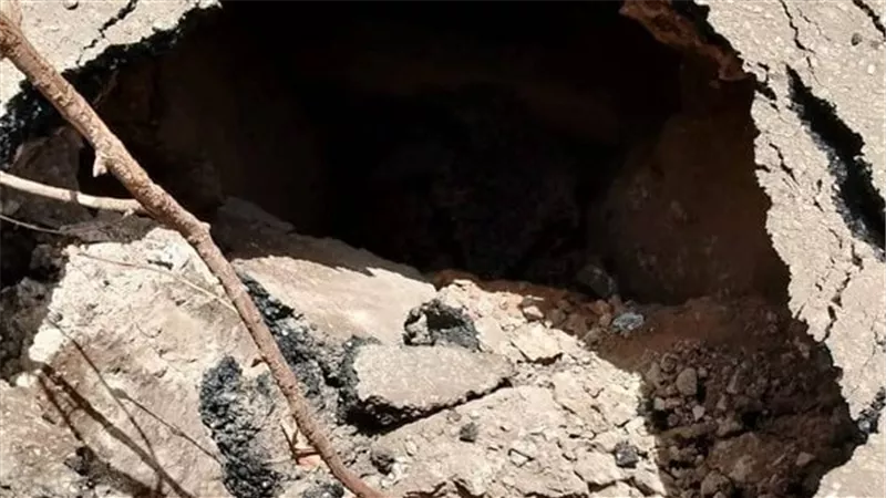 هبوط أرضي مفاجئ في شارع كنيسة الأقباط بمحطة الرمل بالإسكندرية