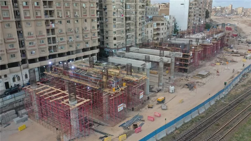 ارتفاع معدلات تنفيذ المرحلة الأولى من مشروع مترو الإسكندرية 