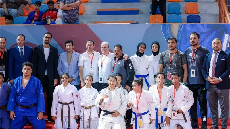 وزير الشباب والرياضة يشهد منافسات البطولة العربية للجودو للأندية بالإسكندرية