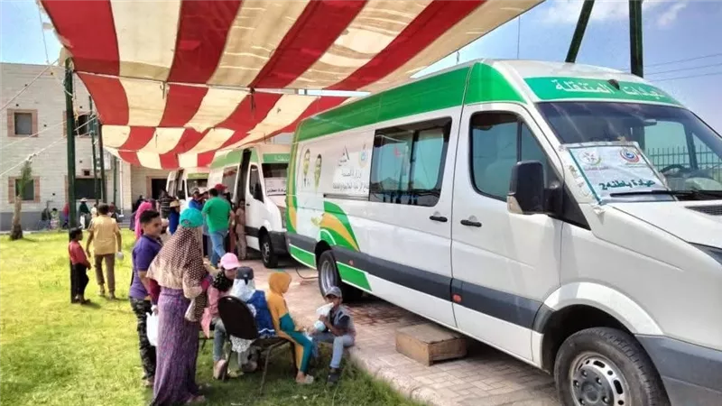 فحص 1080 مواطن خلال قافلة طبية مجانية بقرية السيد البدوي بكفرالشيخ 