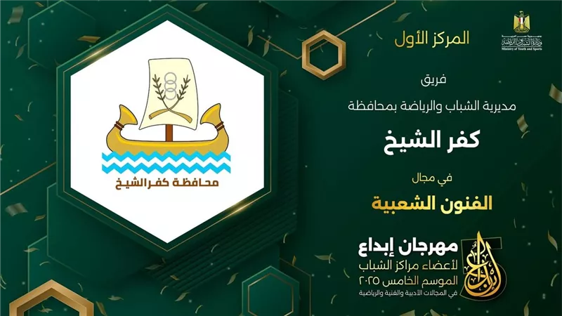 كفرالشيخ تُحقق 6 مراكز في الفنون الشعبية والنحت والدوري الثقافي بمهرجان إبداع