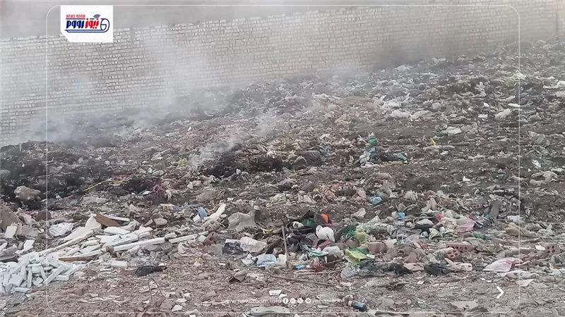 أهالي قرية الجندية بالمنيا يستغيثون من أكوام القمامة على الطريق الزراعي| صور