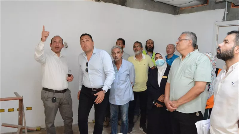 جولة تفقدية لعميد طب قصر العينى لمستشفى ثابت ثابت لمتابعة أعمال التنفيذ