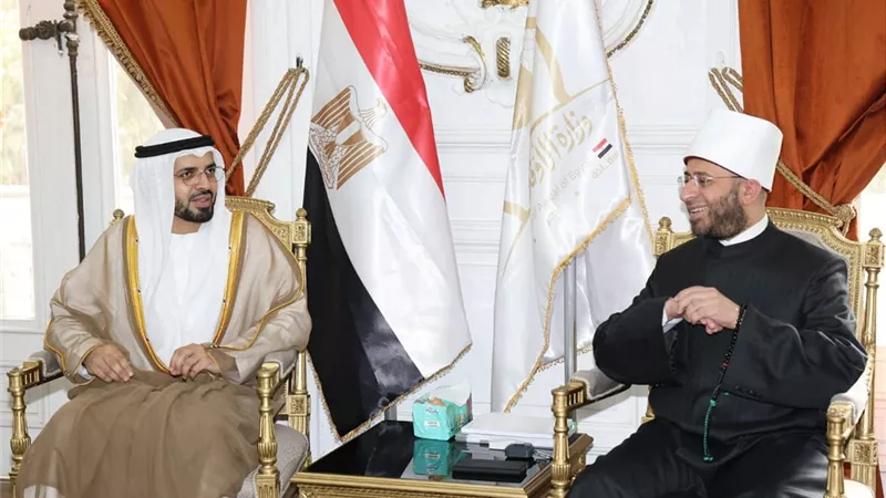 الأزهري  يستقبل رئيس الهيئة العامة للشئون الإسلامية والأوقاف بدولة الإمارات 