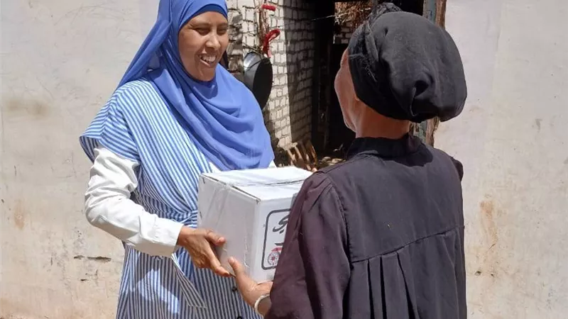 محافظ أسوان يكلف بتوزيع كراتين المواد الغذائية على المقيمين بقرى وادى الصعايدة