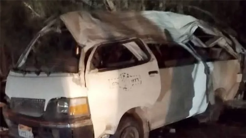 كانوا راجعين من زيارة مريض.. مصرع 4 أشخاص وإصابة 7 آخرين في انقلاب ميكروباص بسوهاج