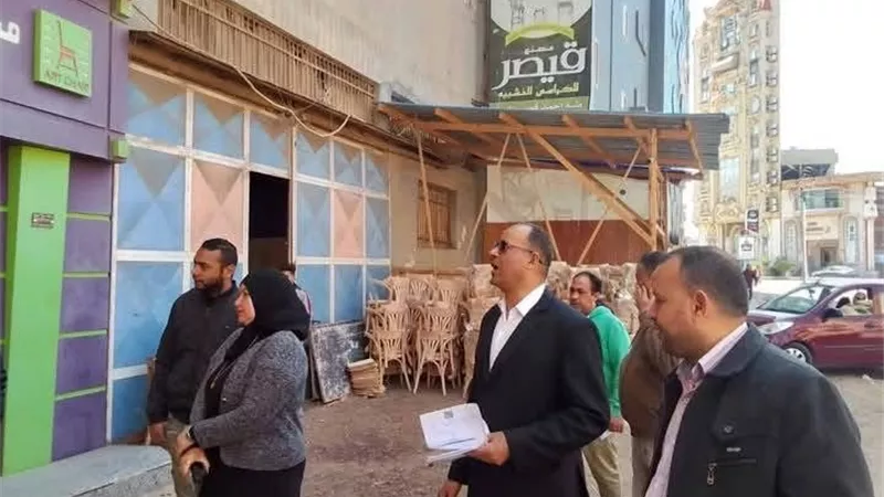 ازالة تعديات المصانع ومعارض الأثاث على طرق وشوارع دمياط 