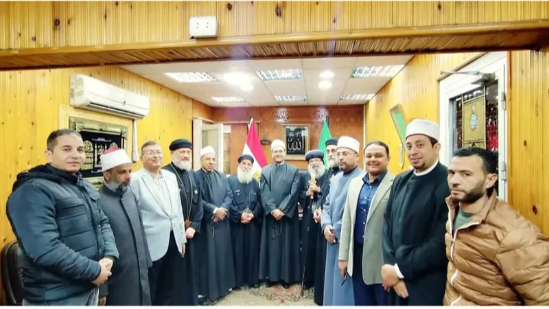 مديرية أوقاف القليوبية تستقبل وفد الكنيسة الأرذوكسية لتقديم التهنئة وعيد الفطر المبارك