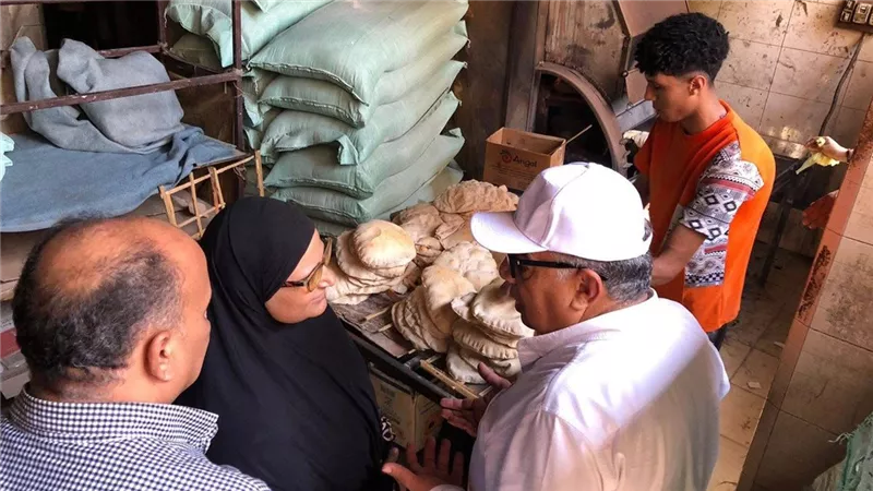 محافظ الدقهلية يتفقد المخابز والمدارس بقرية منية بدواى 
