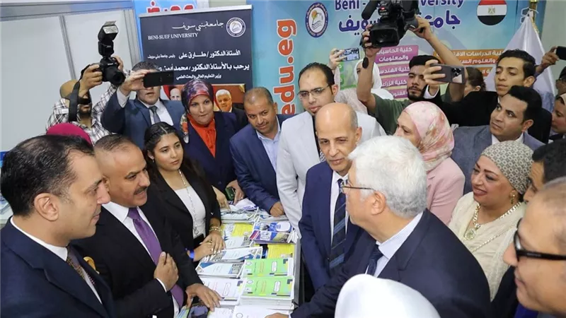 مشاركة جامعة بني سويف في فعاليات النسخة 9 من معرض التعليم العالي 