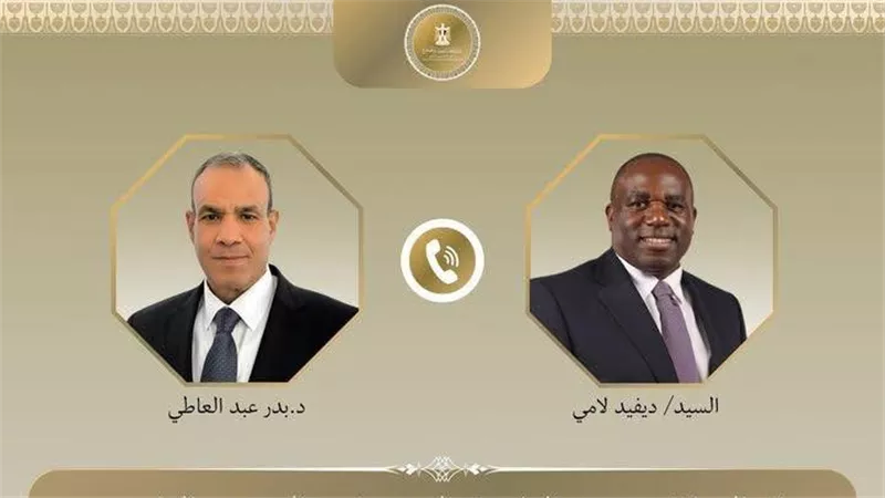 وزير الخارجية يبحث مع نظيره البريطاني تعزيز العلاقات ووقف إطلاق النار في غزة